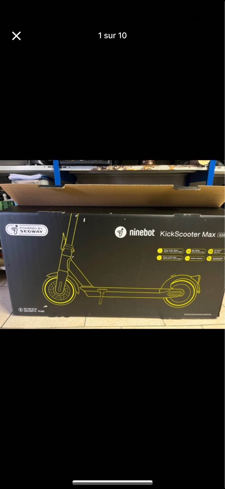 Ninebot kickscooter max G30E II Power by, Enlèvement ou Envoi, Comme neuf