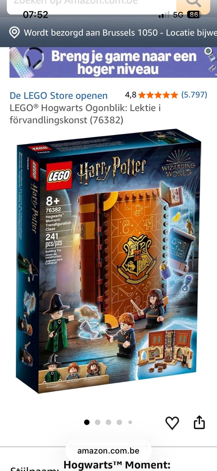 Lego Harry Potter 76382 Hogwarts, Verzamelen, Ophalen of Verzenden, Zo goed als nieuw
