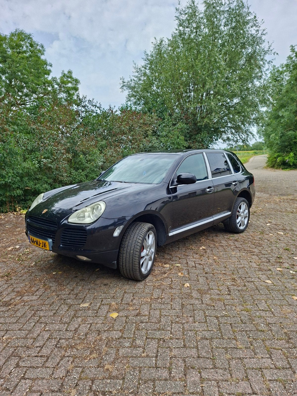 porsche cayenne 4.5 v8 turbo bj 2003, Automaat, Cayenne, Zwart, Leder