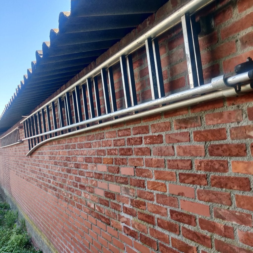 allu ladder 2 x 16 trede, Doe-het-zelf en Bouw, Ladders en Trappen, Ophalen, Gebruikt, Ladder, 4 meter of meer
