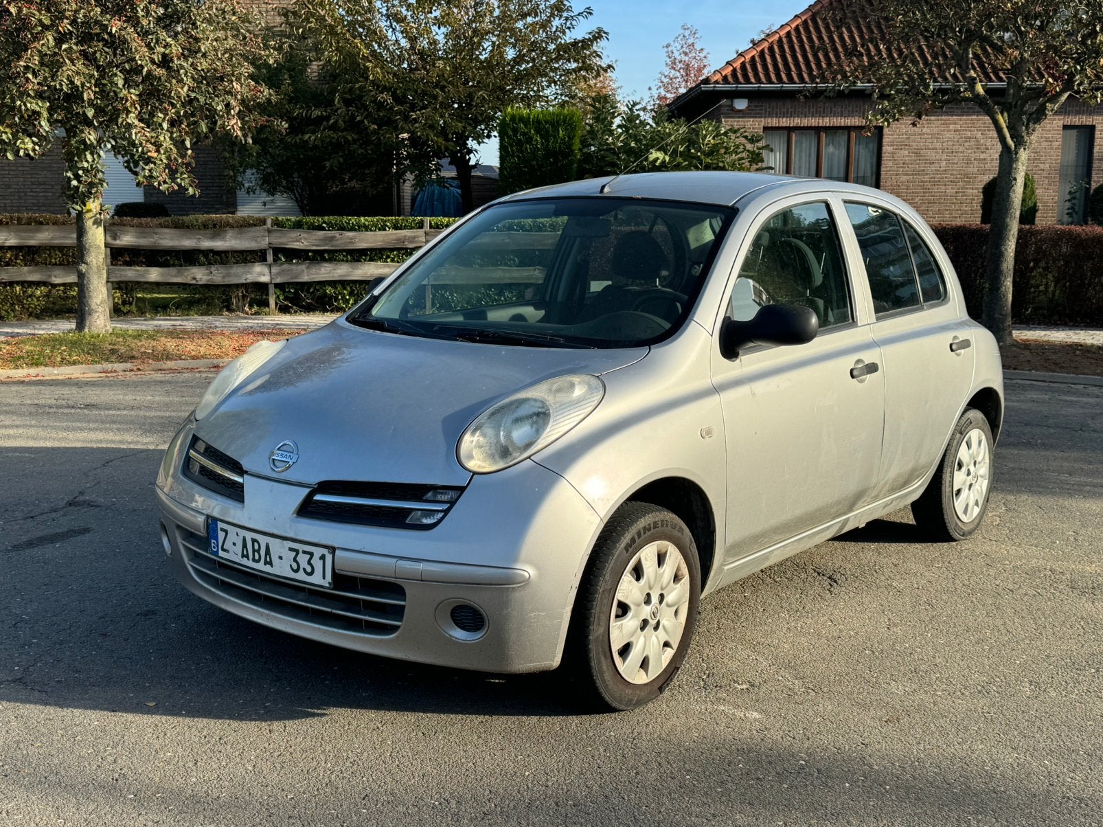 Nissan Micra 1.3 essence , airco , 134.000 km , 06.2006., Argent ou Gris, Achat, Entreprise, Volant multifonction