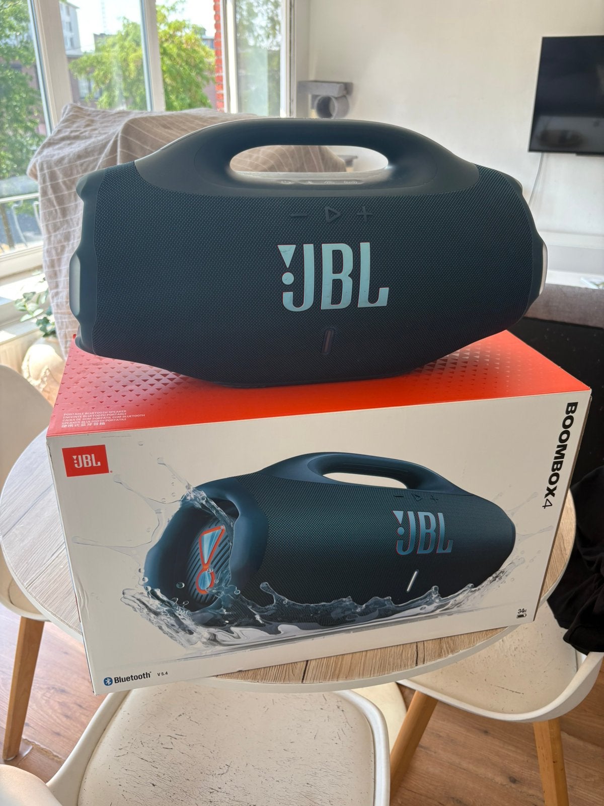 JBL Boombox 4 blauw, TV, Hi-fi & Vidéo, Enceintes, Comme neuf, Enceinte portable, 150 watts ou plus, JBL, Bluetooth, Enlèvement