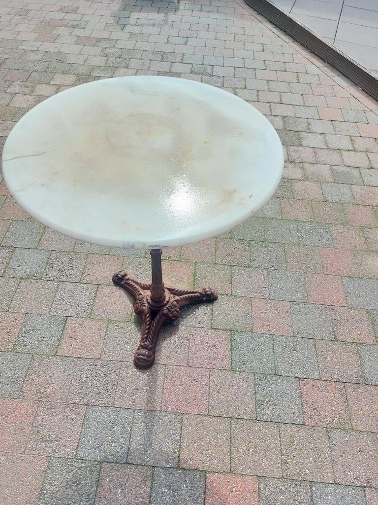 Antieke franse Bistro tafel, Tuin en Terras, Tuintafels, Ophalen