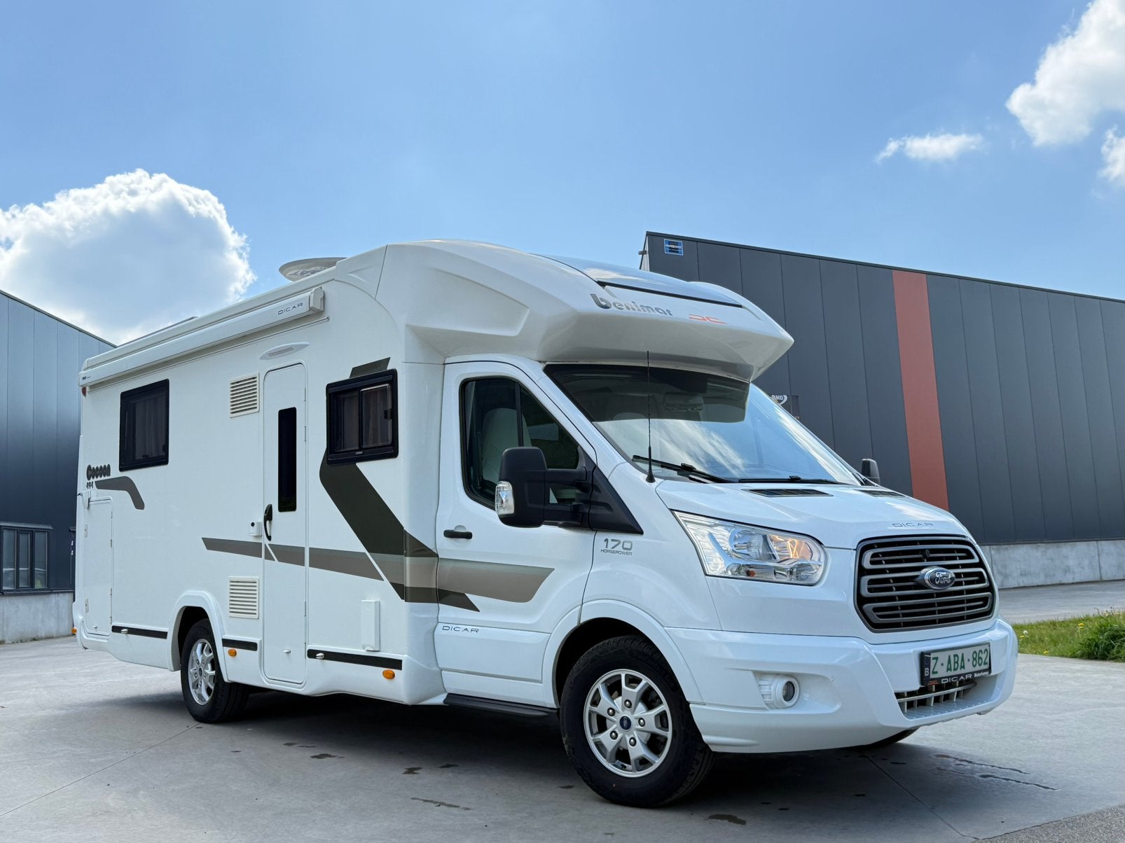Ford transit Benimar 494 - 71.000 km. Nieuwstaat Bj 2017, Entreprise, Ford, Benimar, Auvent