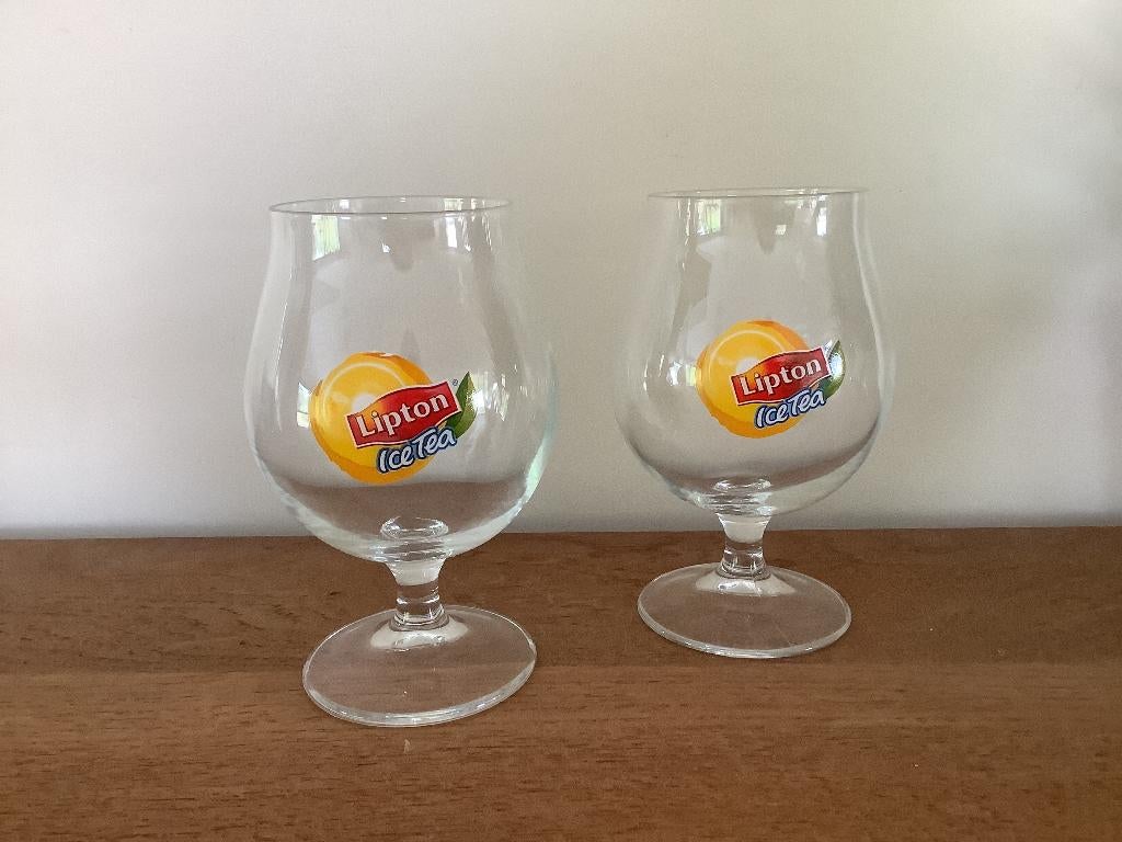 2 verres à thé glacé Lipton, Neuf, Verre ou Verres, Enlèvement ou Envoi, Verre