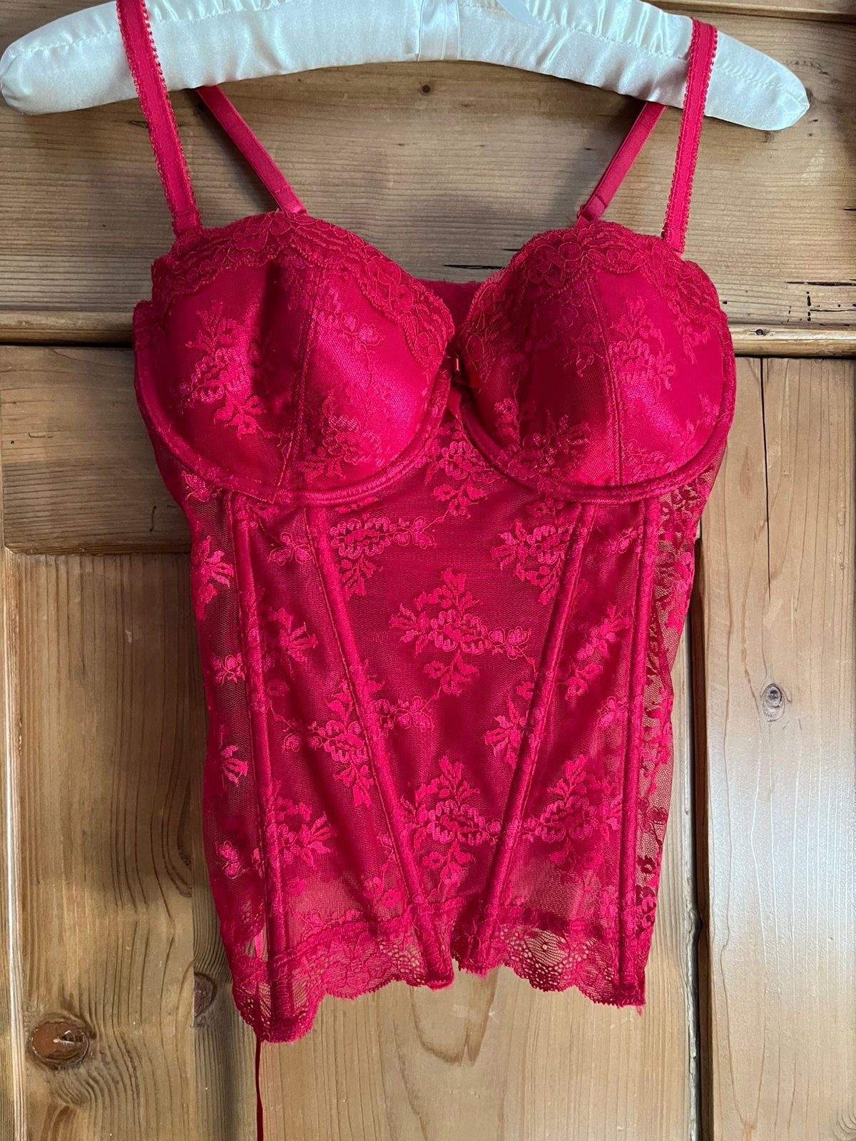 Rode bustier maat smal, Ophalen, Rood, Body of Korset