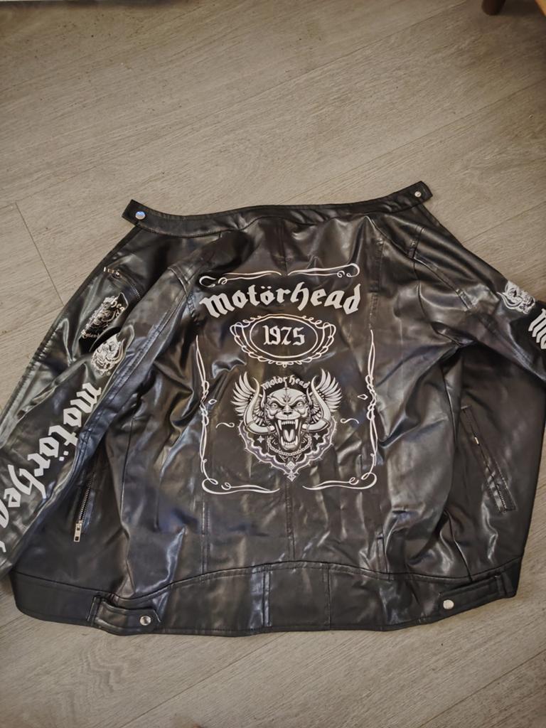 kunstlederen jacket motorhead zwart, Kleding | Heren, Overige Herenkleding, Ophalen of Verzenden, Nieuw, Merkloos