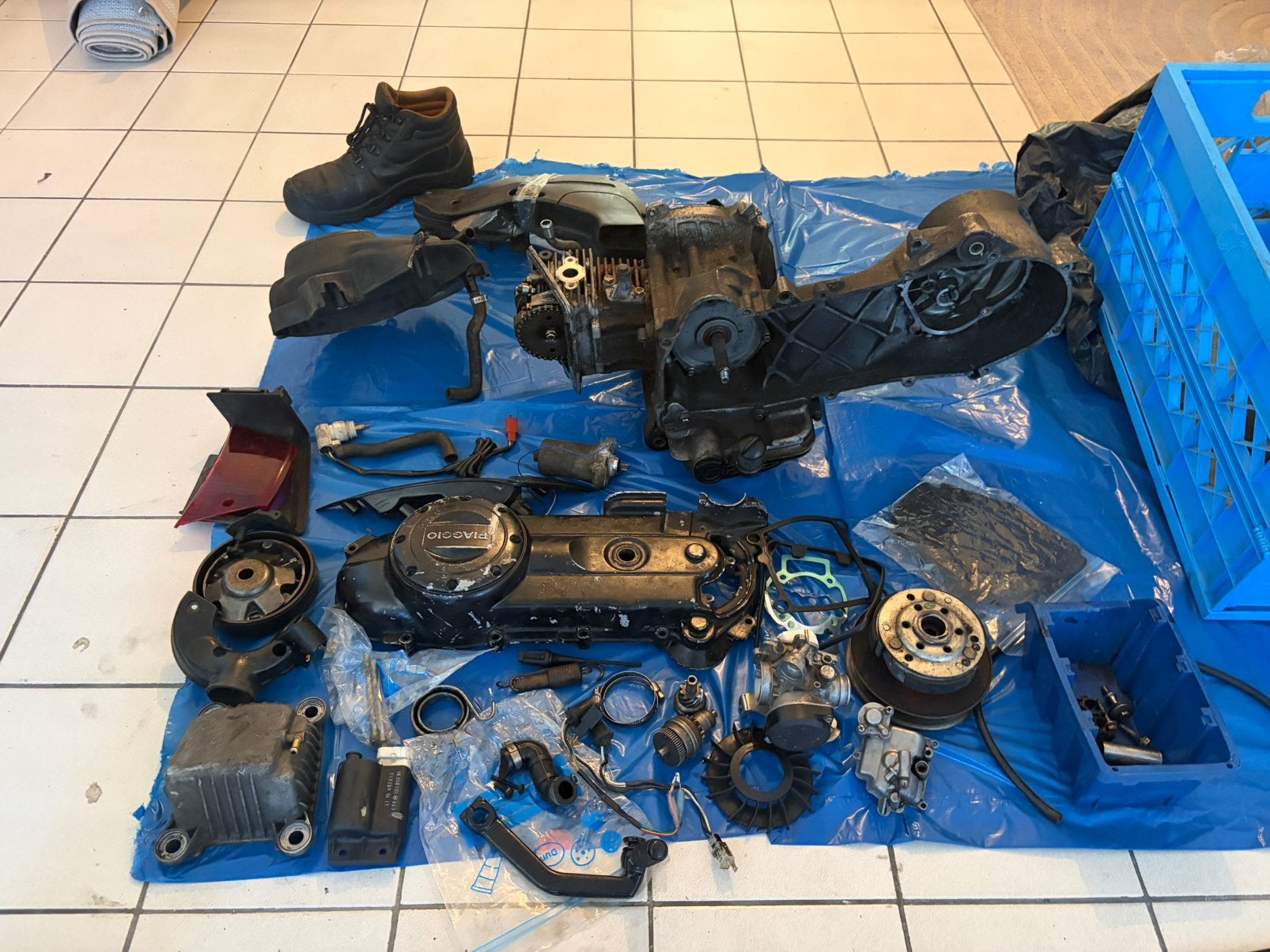 Complete Piaggio blok (50cc 4t)., Enlèvement