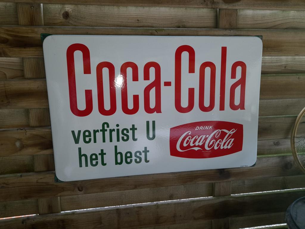 Assiette en émail Coca-Cola LANGCAT., Enlèvement ou Envoi