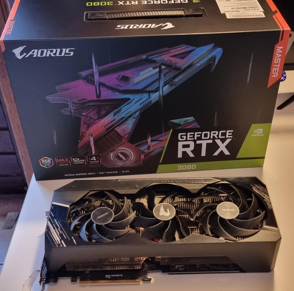 RTX 3080 12 Go Aorus Master, Informatique & Logiciels, Cartes vidéo, GDDR6, PCI-Express 4, Comme neuf, Enlèvement