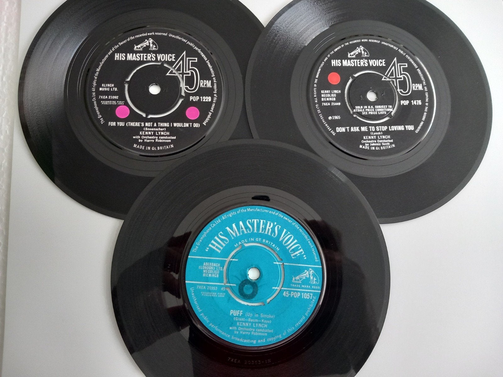 KENNY LYNCH .60'S POPCORN UK. 3 X 45T, Ophalen of Verzenden