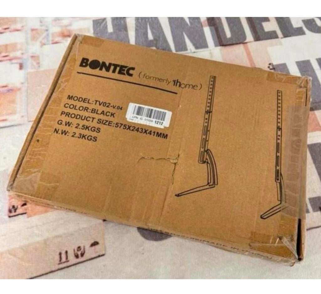 BONTEC Universele tafel- en bureauvoet, tv-standaard 22”-65”, Audio, Tv en Foto, Televisiebeugels, Nieuw, Ophalen of Verzenden