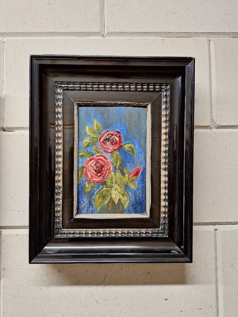 Nature morte avec des fleurs, Enlèvement ou Envoi, Fleurs, Signé, Peinture à l'huile
