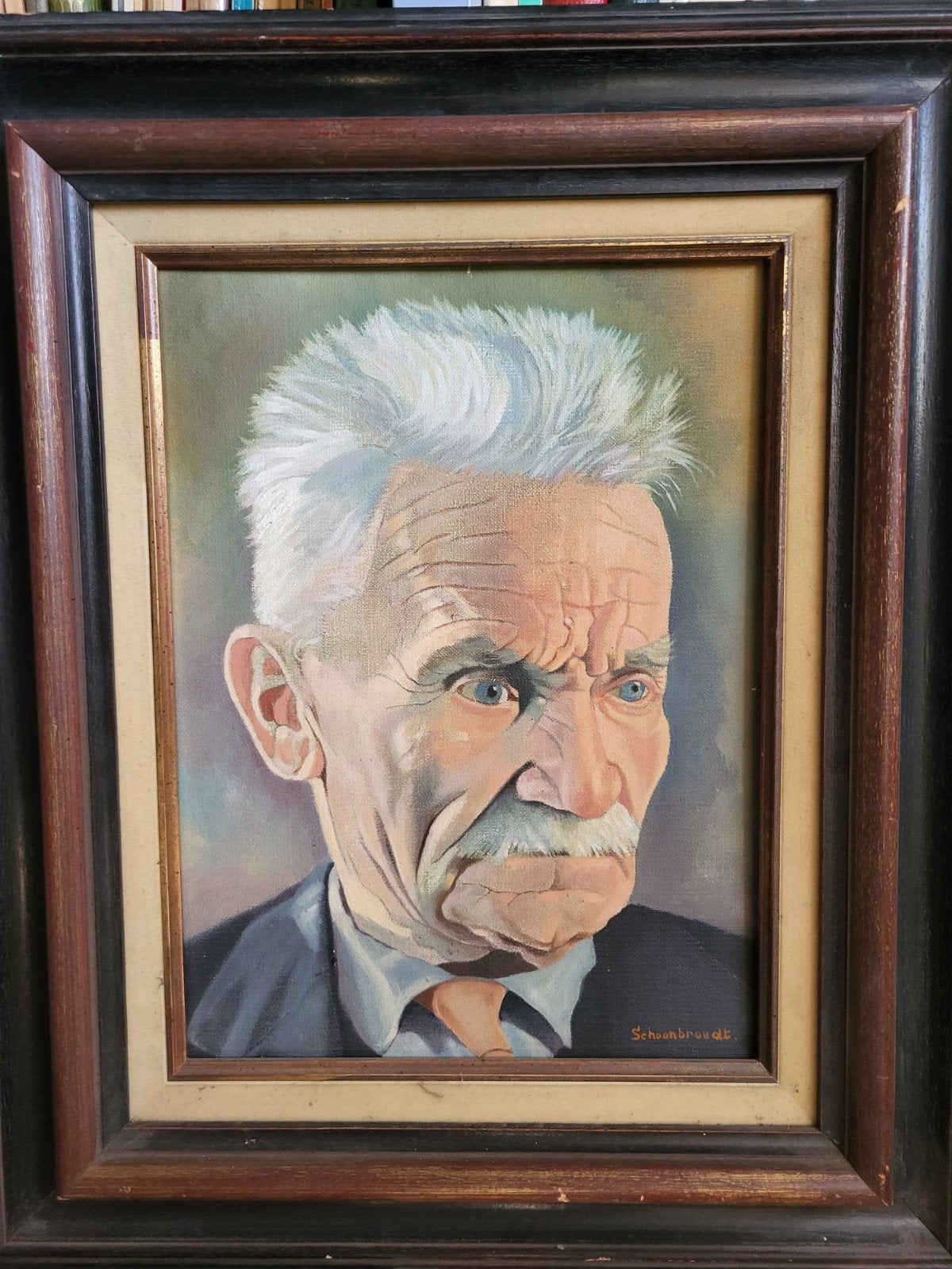 Mooi geschilderd portret van Stijn Streuvels - Schoonbroedt, Antiek en Kunst, Ophalen of Verzenden, Portret of Personen