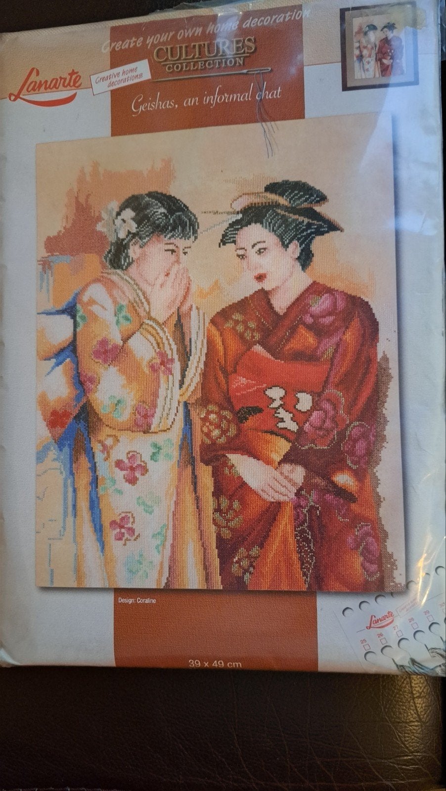 Lanarte borduurpakket Geishas 39x49 cm, Ophalen of Verzenden, Nieuw, Handborduren, Borduurpakket