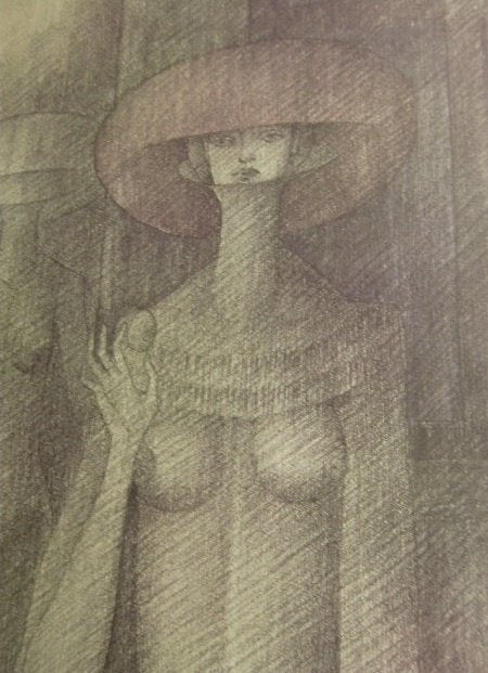 JEF VAN TUERENHOUT 74 : Print in blauw/gouden kader., Antiquités & Art, Enlèvement, Impression, Impression/reproduction, Sous verre