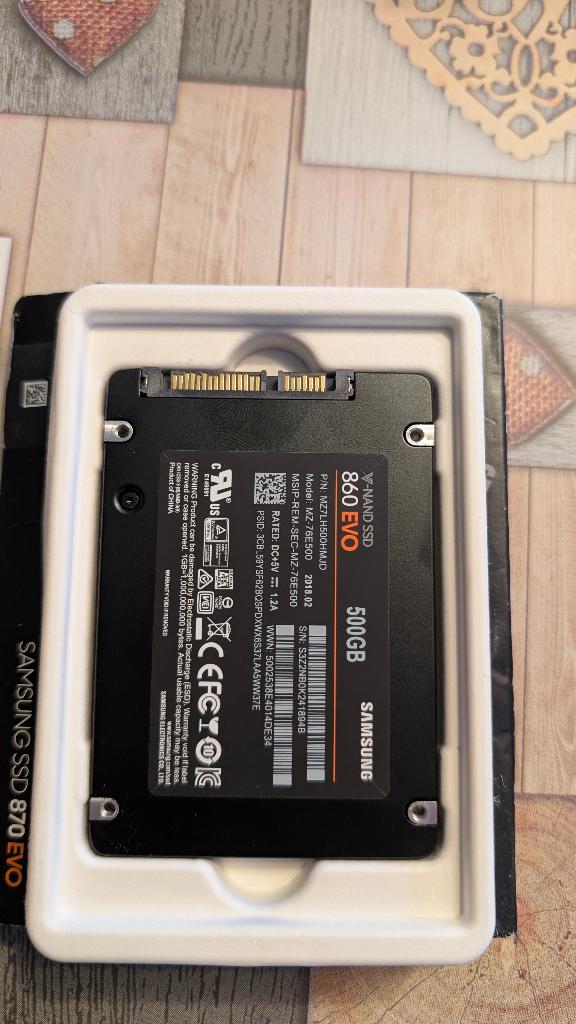 Samsung 860Evo SSD van 500 GB, Computers en Software, Harde schijven, Intern, Gebruikt, Ophalen of Verzenden, Samsung