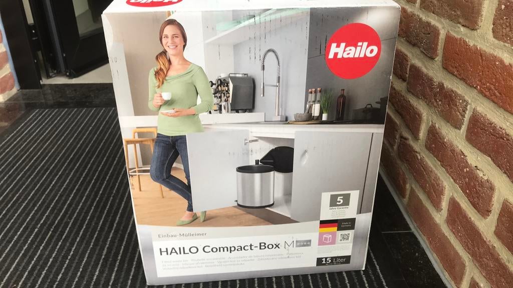 Hailo compacte keuken inbouw afvalemmer, Huis en Inrichting, Ophalen of Verzenden, Wit