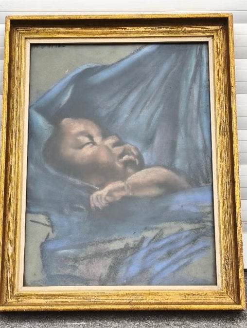 Pastel enfant signe Alfred duriau, Antiek en Kunst, Ophalen of Verzenden, Pastel
