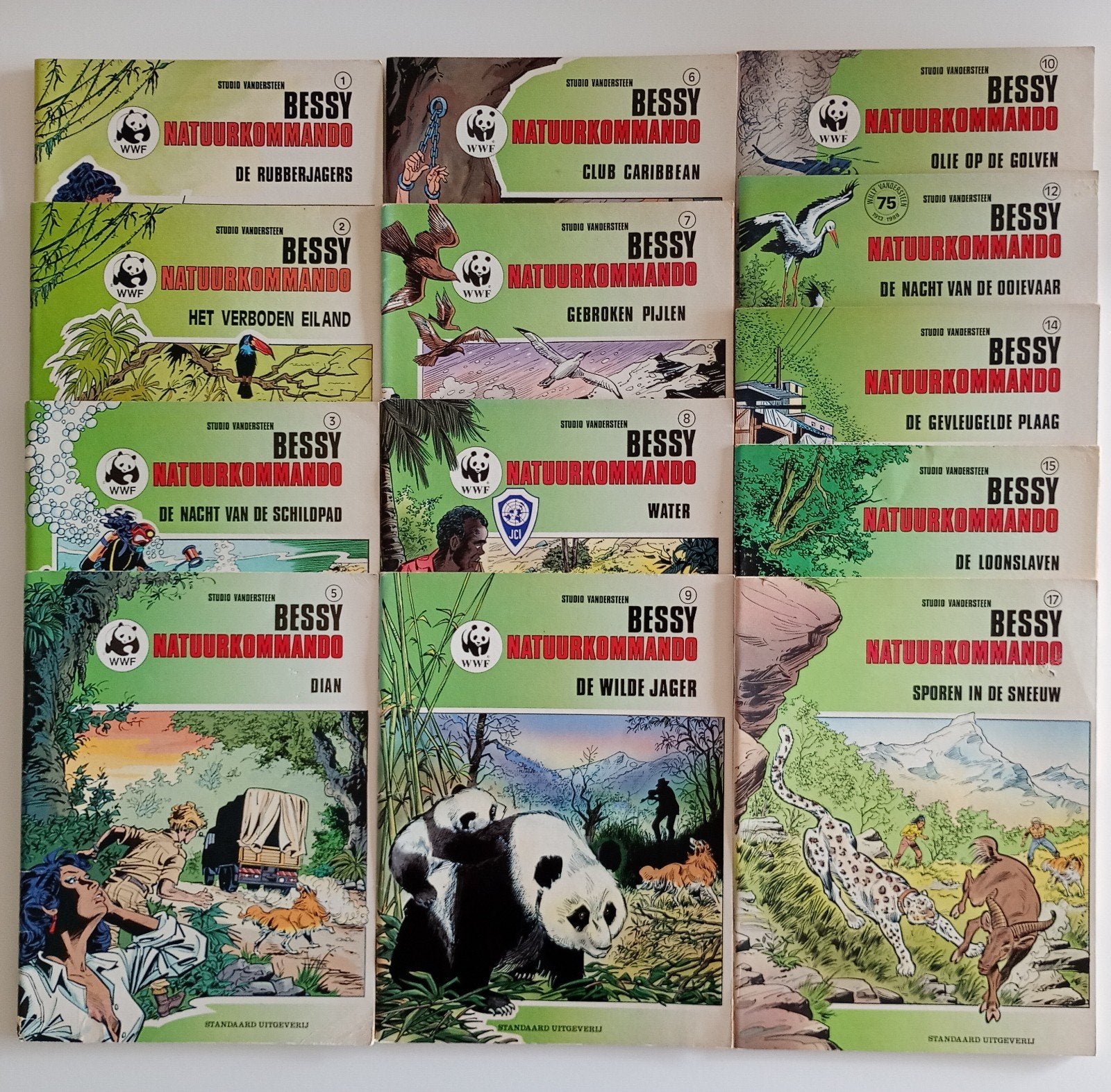 Bessy natuurkommando strip pakket 13 albums, Meerdere stripboeken, Ophalen of Verzenden, Willy Vandersteen