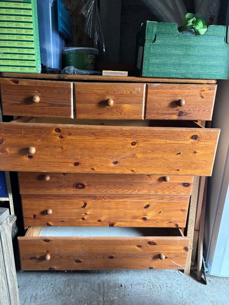 Commode, Huis en Inrichting, Gebruikt, 5 laden of meer, 100 tot 150 cm, Grenenhout