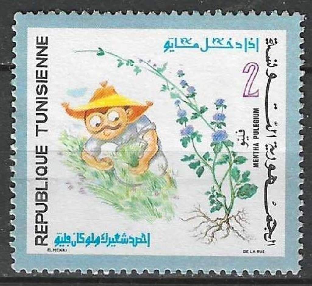 Tunisie 1971 - Yvert 703 - Fleurs, fruits et folklore (ST), Timbres & Monnaies, Timbres | Afrique, Envoi, Affranchi