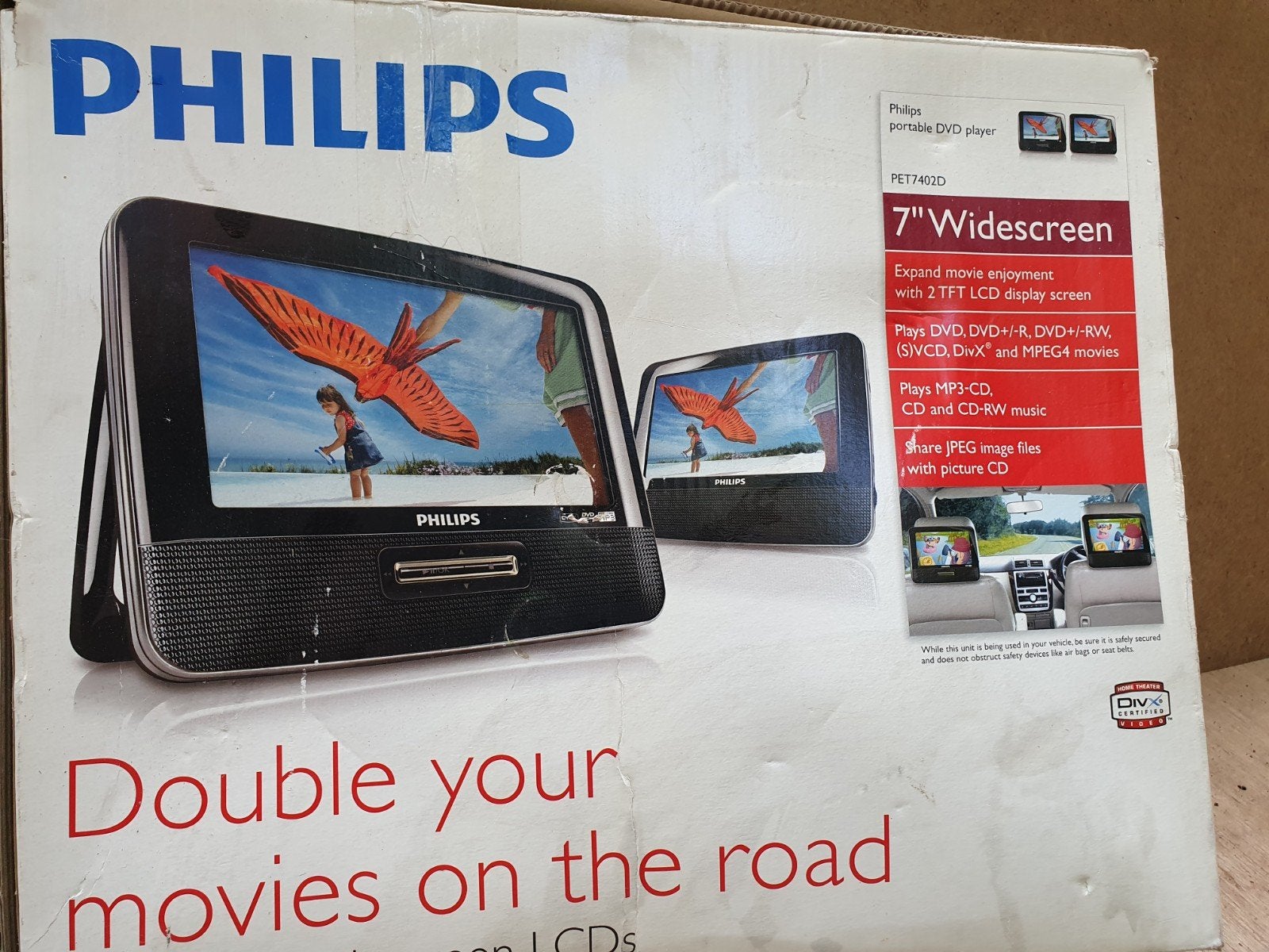 Dvd spelers met schermen van Philips Nieuw voor auto 12 v, Ophalen, Philips
