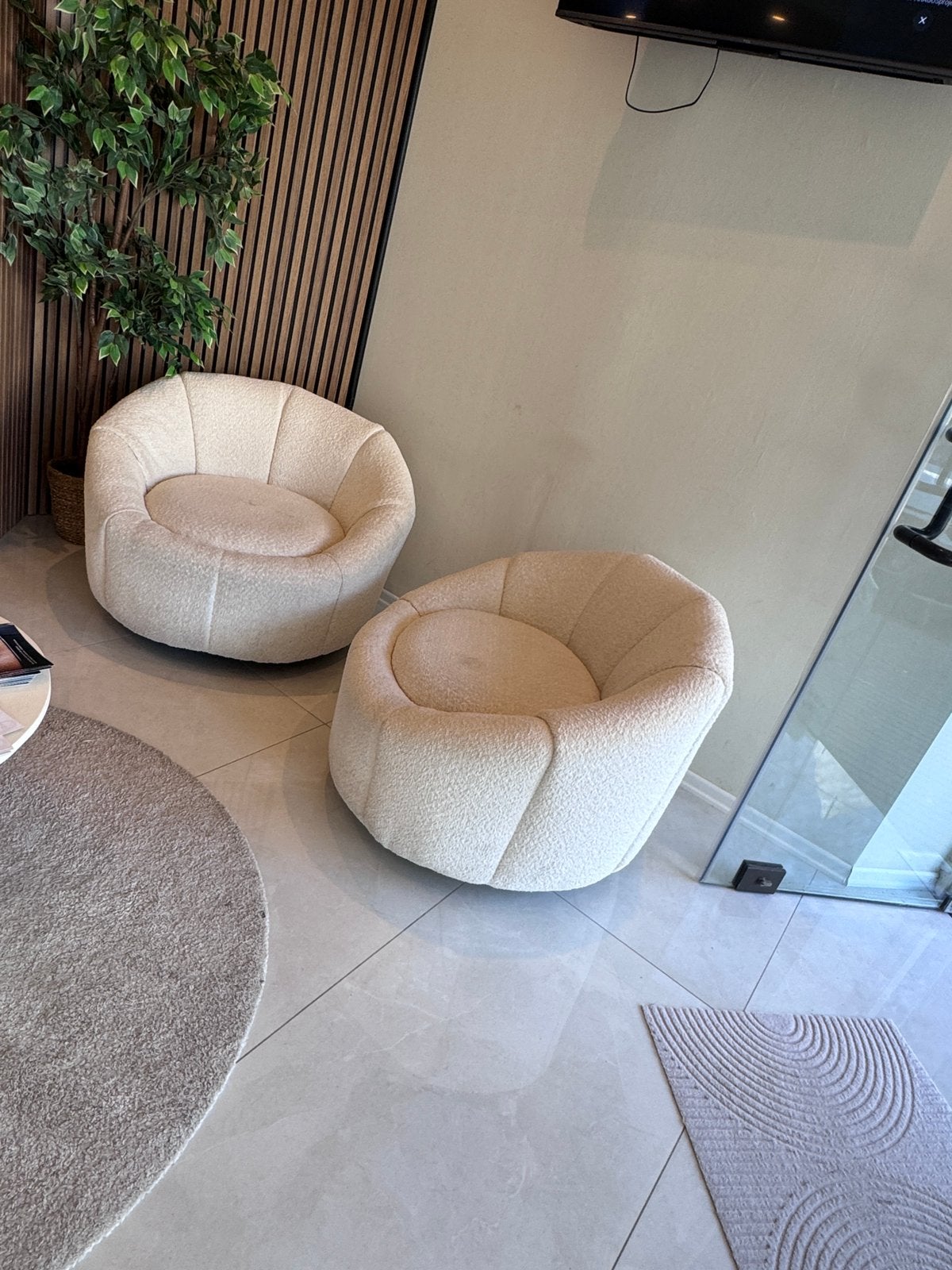 2x Fauteuils Teddy draaibaar, Huis en Inrichting, Ophalen, Zo goed als nieuw, Stof, 75 tot 100 cm