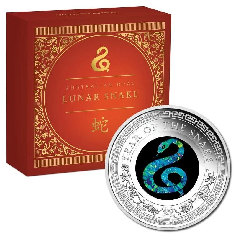 1oz silver Opal Lunar snake 2025 in originele verpakking., Ophalen of Verzenden, Zilver