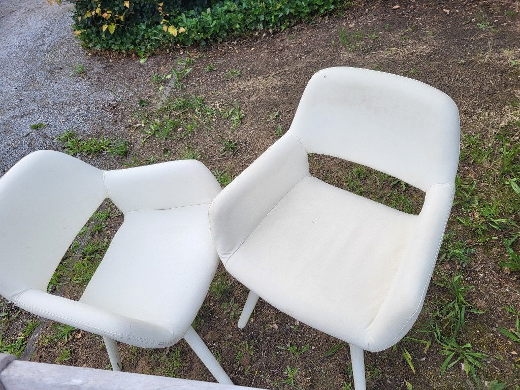 GRATIS 2 witte stoelen, Huis en Inrichting, Stoelen, Ophalen, Gebruikt, Twee, Wit