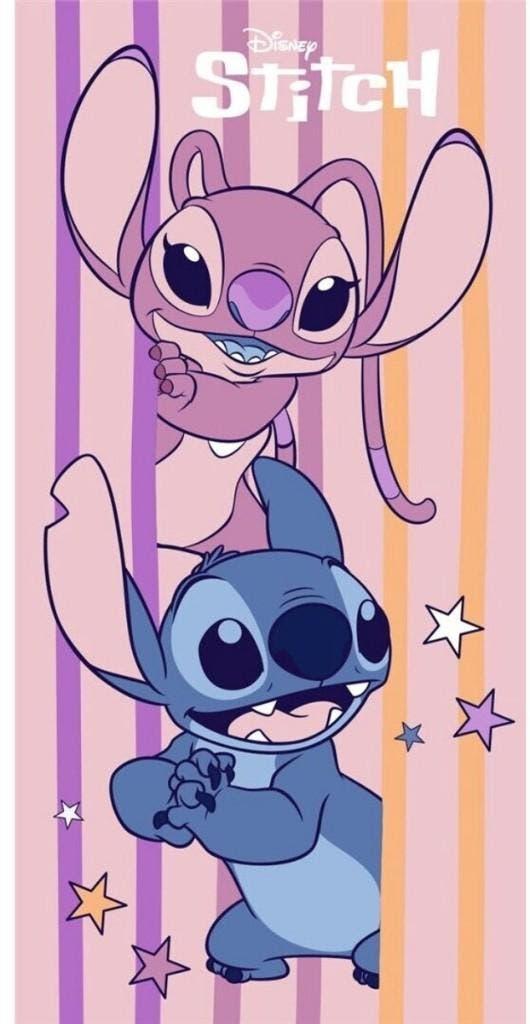 Stitch en Angel Badlaken - Sneldrogend - Disney Strandlaken, Kinderen en Baby's, Kinderkleding | Kinder-zwemkleding, Stitch, Meisje