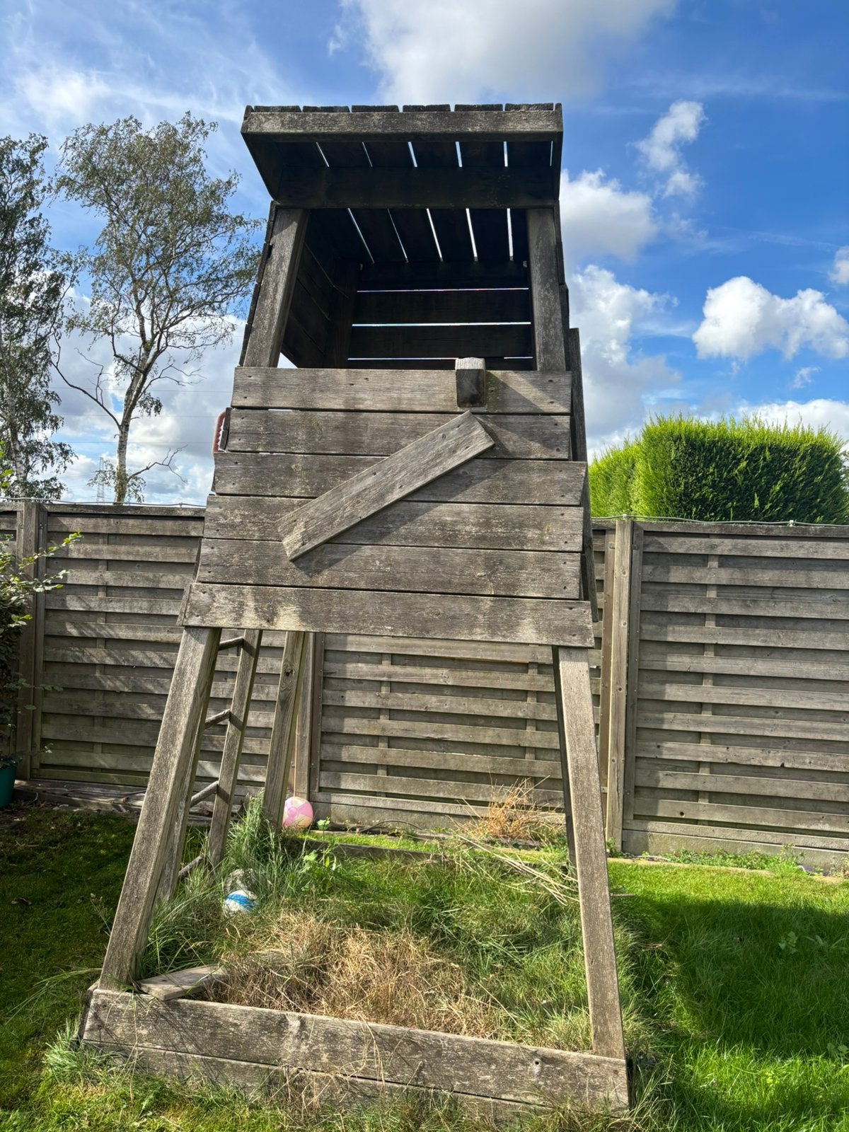 Houten speeltoren gratis, Ophalen, Gebruikt, Hout