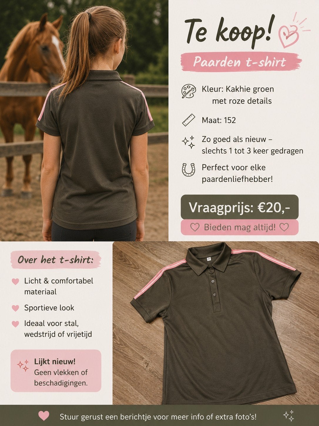 paardenpraattv polo, Enfants & Bébés, Vêtements enfant | Taille 152, Enlèvement