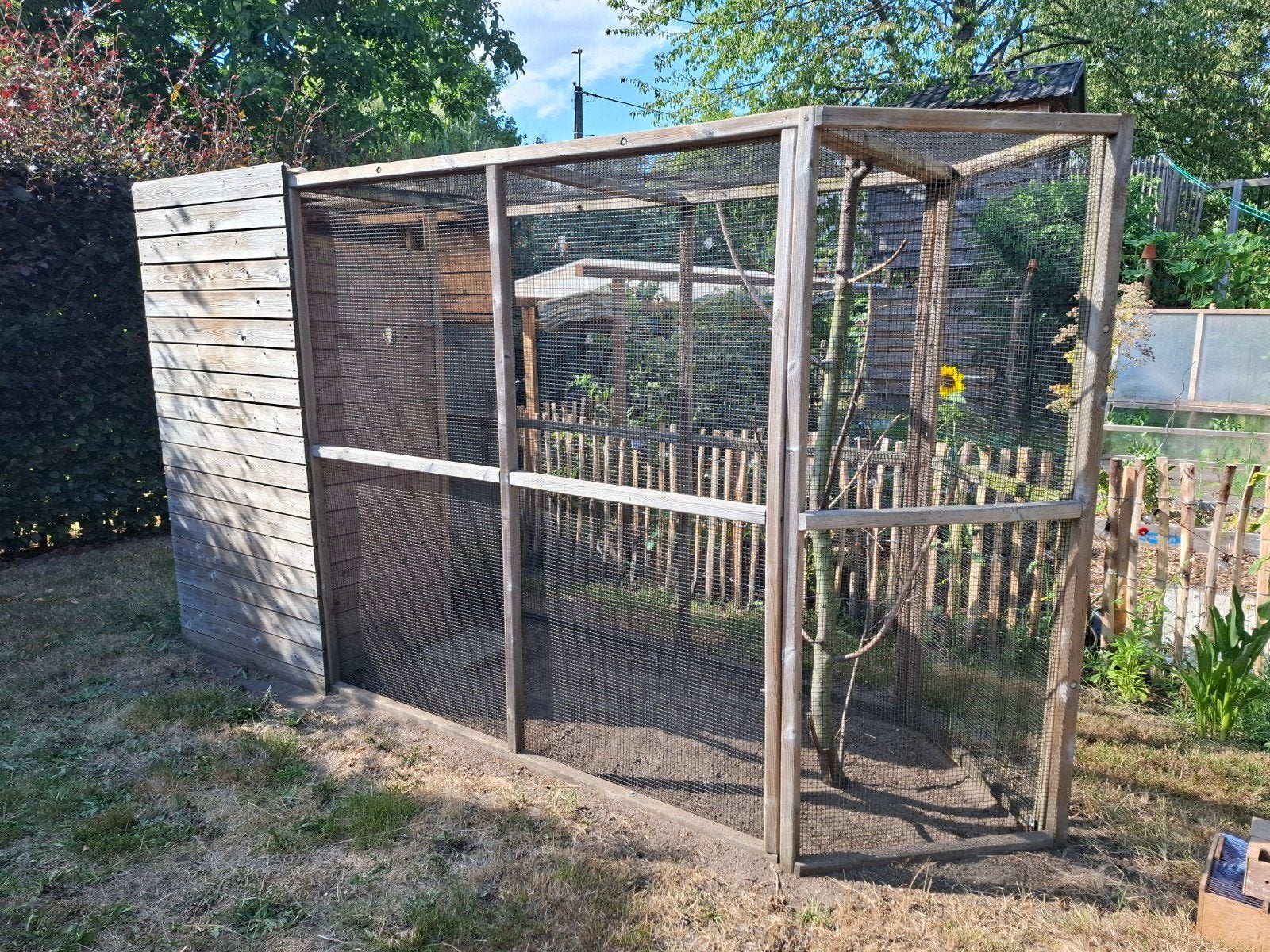 Volière 6 jaar oud, Dieren en Toebehoren, Vogels | Hokken en Kooien, Ophalen, Gebruikt, Hout, Volière