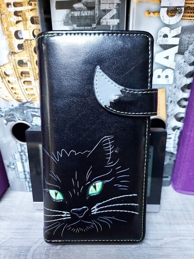 Nemesis Now Lucky Cat portemonnee van polyurethaan, Handtassen en Accessoires, Portemonnees, Ophalen of Verzenden, Gebruikt, Zwart