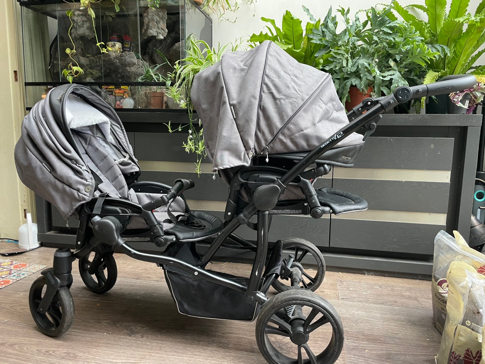 Dubbele kinderwagen Bebetto, Kinderen en Baby's, Ophalen, Gebruikt