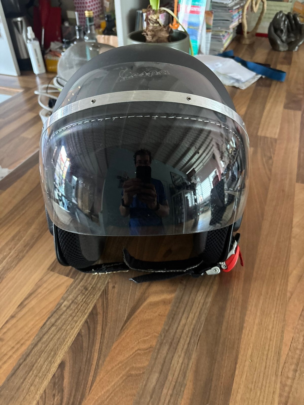 Vespa helm, Vélos & Vélomoteurs, Casques de cyclomoteur, Enlèvement ou Envoi, Comme neuf