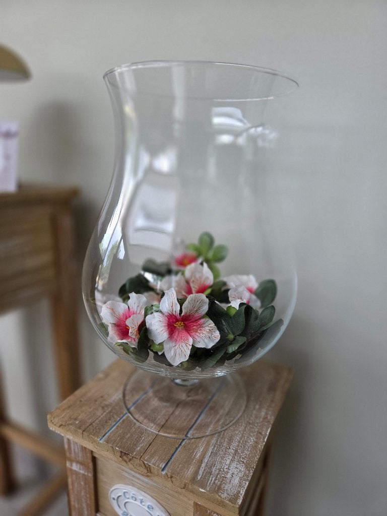 Vaas, Huis en Inrichting, 32 cm, Inclusief decoratie, Ophalen of Verzenden, Glas