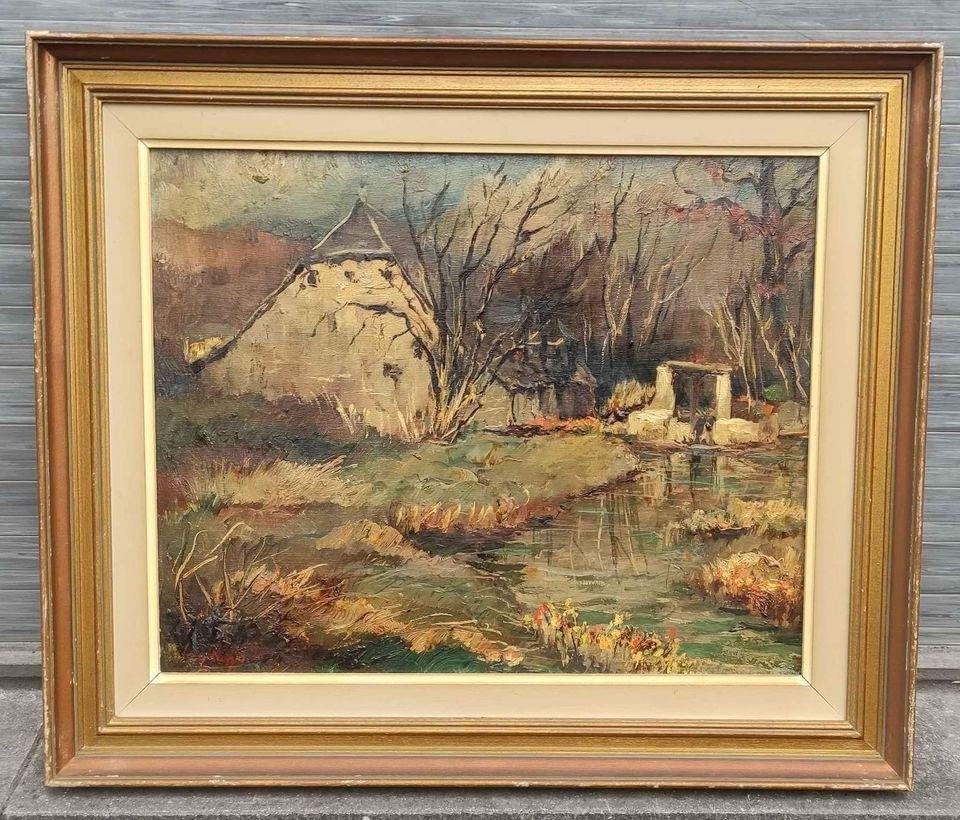 Huile sur toile signe jean Legrand, Enlèvement ou Envoi