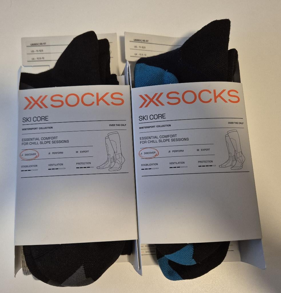 Chaussettes X-Socks Ski Core 45-47 (2 paires), Sports & Fitness, Ski & Ski de fond, Neuf, Autres marques, Enlèvement ou Envoi