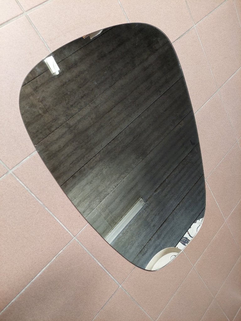 retro ovalen badkamerspiegel met bijhorend tablet, Huis en Inrichting, Woonaccessoires | Spiegels, Zo goed als nieuw, 50 tot 75 cm
