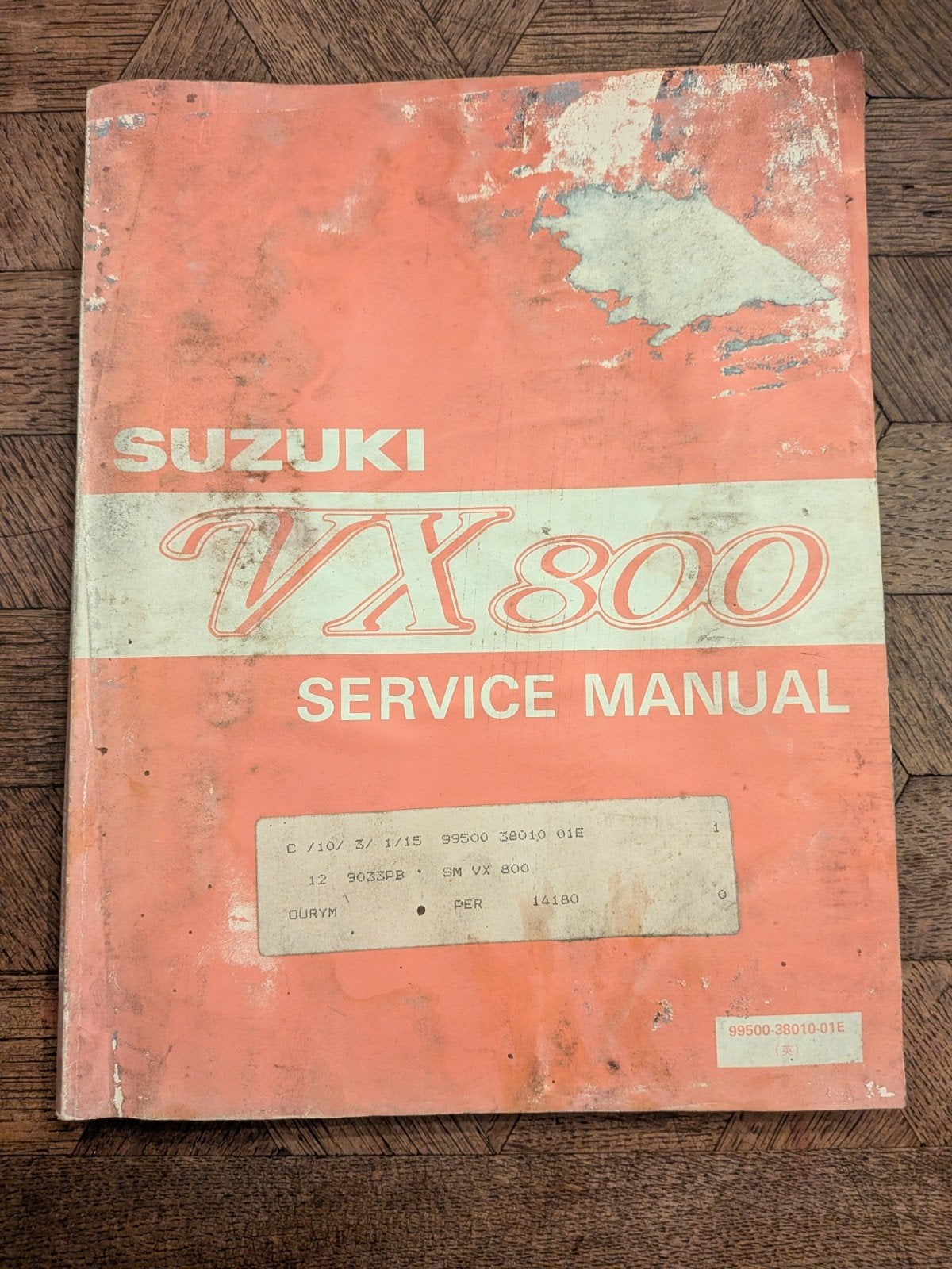 Suzuki VX800 1990 onderhoudshandleiding in het Engels, Ophalen, Suzuki