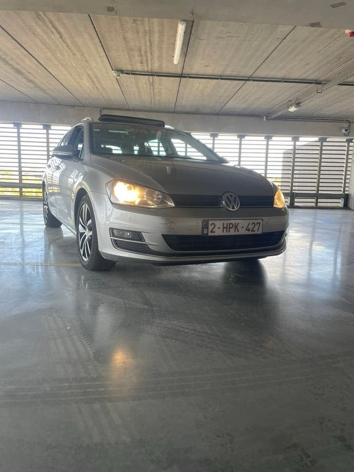 Volkswagen Golf 7 Variant 1.6 TDI 110 ch - Euro 6b -Panorama, Autos, Cuir, Argent ou Gris, Achat, Boîte manuelle