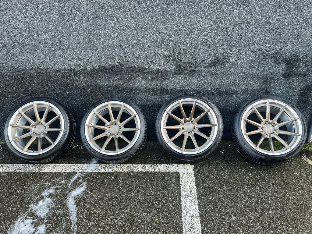 BC Forged 2 delige 20 inch velgen Michelin PS4S, Ophalen, Gebruikt, 265 mm, Banden en Velgen