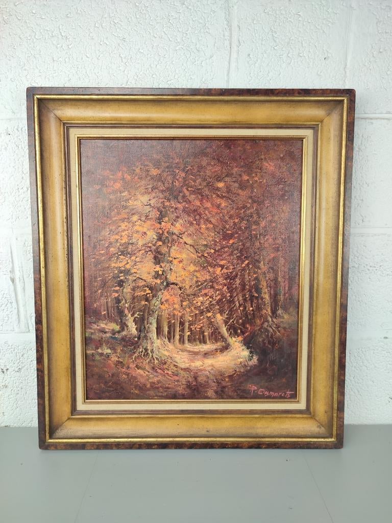 Robert Desmarets - schilderij bospad, Ophalen of Verzenden