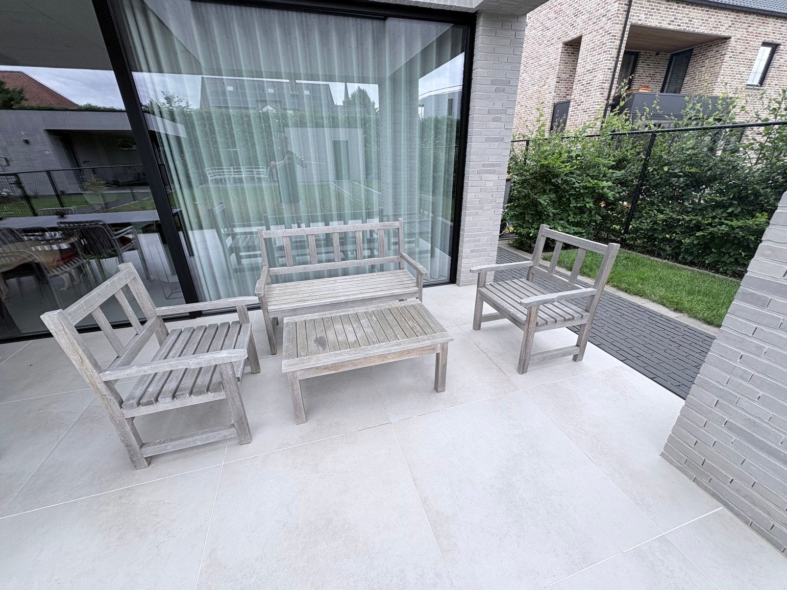 Set de jardin en teck, Jardin & Terrasse, Enlèvement, Comme neuf, Banque, Salons de jardin