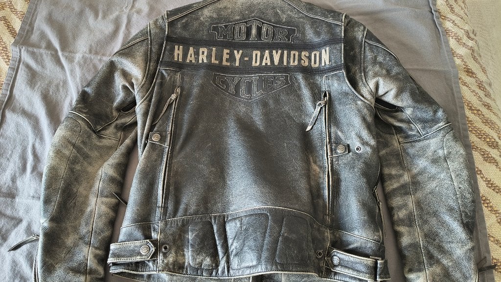 Leren jas Harley Davidson maat L, Motoren, Kleding | Motorkleding, Ophalen, Heren, Jas | leer, Harley davidson