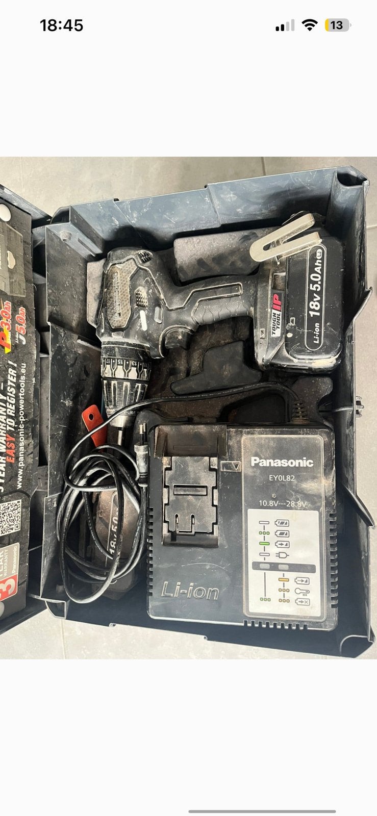 Panasonic Tough Tool 18V accuboormachine, Ophalen, Zo goed als nieuw
