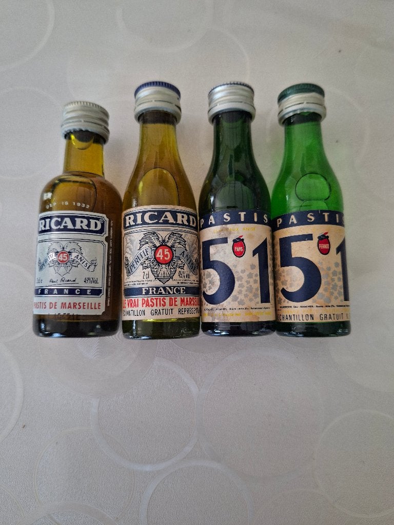 Lot de 4 mignonettes Ricard et Pastis, Envoi