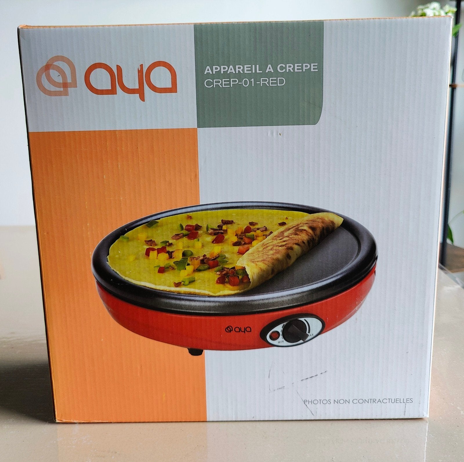 Aya Pannenkoekenmaker - Rode Crêpe Maker 30cm - Als Nieuw, Enlèvement